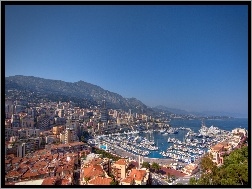 Marina, Monako, Panorama, Wybrzeże